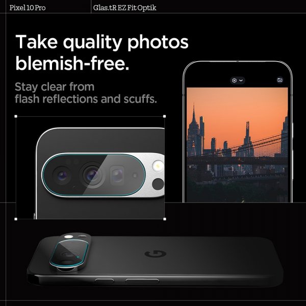 Spigen Google Pixel 10 Pro Kameraskydd Glas.tR EZ Fit Optik 2-pack
