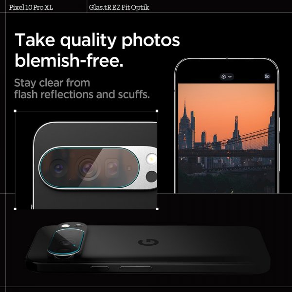 Spigen Google Pixel 10 Pro XL Kameraskydd Glas.tR EZ Fit Optik 2-pack