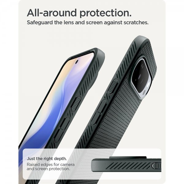 Spigen Google Pixel 10 Pro XL Skal Liquid Air MagFit Abyss Green