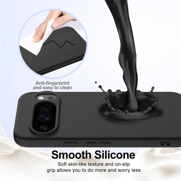 Google Pixel 10 Pro XL Skal med Strap Silikon MagSafe Svart