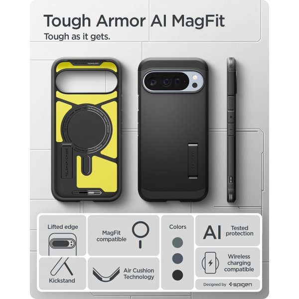 Spigen Google Pixel 10 Pro XL Skal Tough Armor MagFit Svart