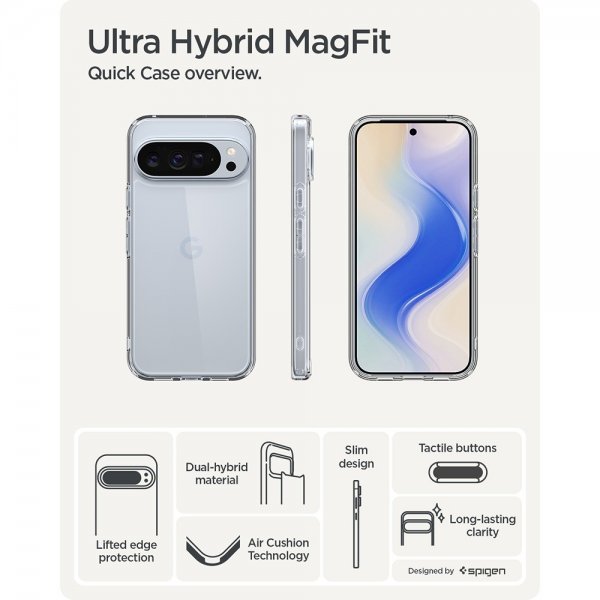 Spigen Google Pixel 10 Pro XL Skal Ultra Hybrid Crystal Clear
