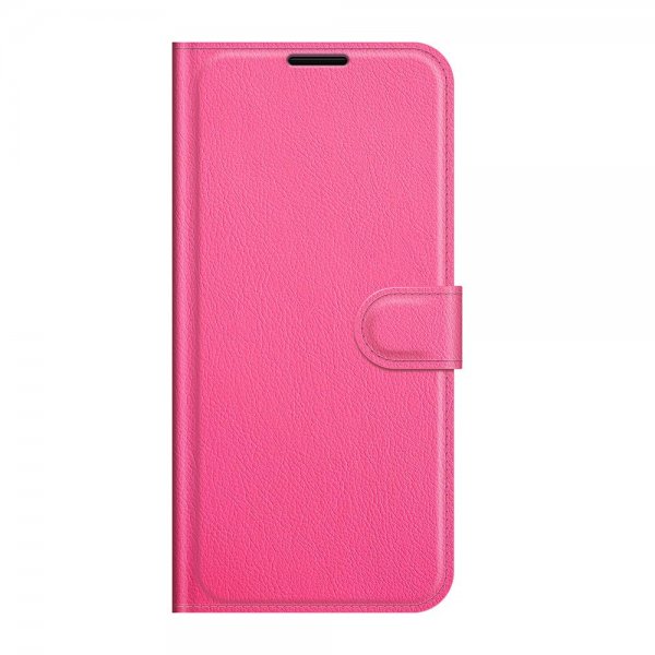 Google Pixel 6 Pro Fodral Litchi Magenta