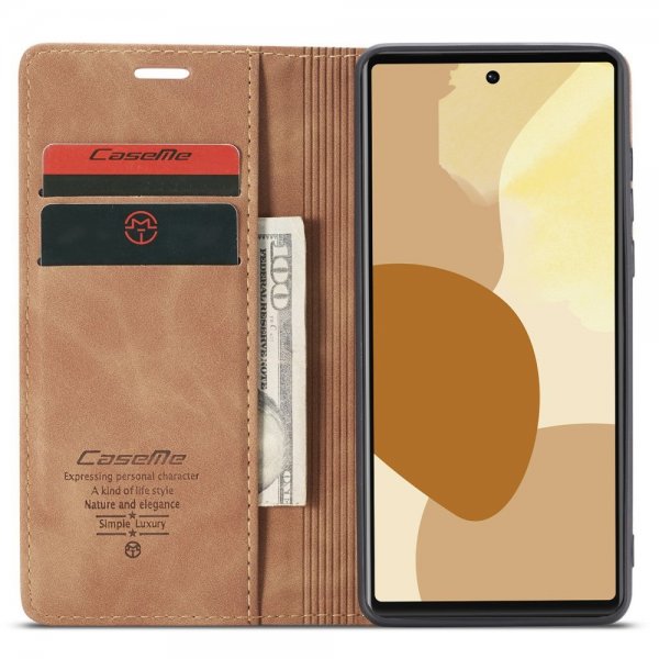 CaseMe Google Pixel 6 Pro Fodral Retro Flip Brun