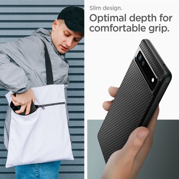Spigen Google Pixel 6a Skal Liquid Air Matte Black