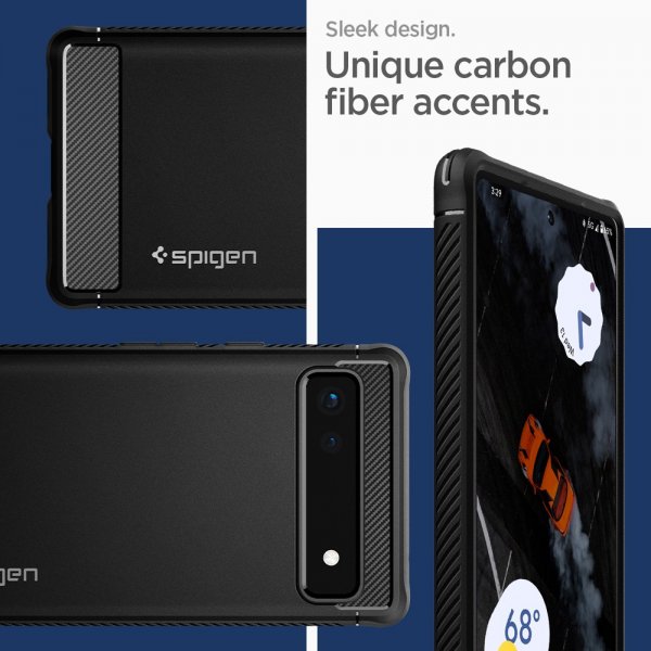 Spigen Google Pixel 6a Skal Rugged Armor Matte Black