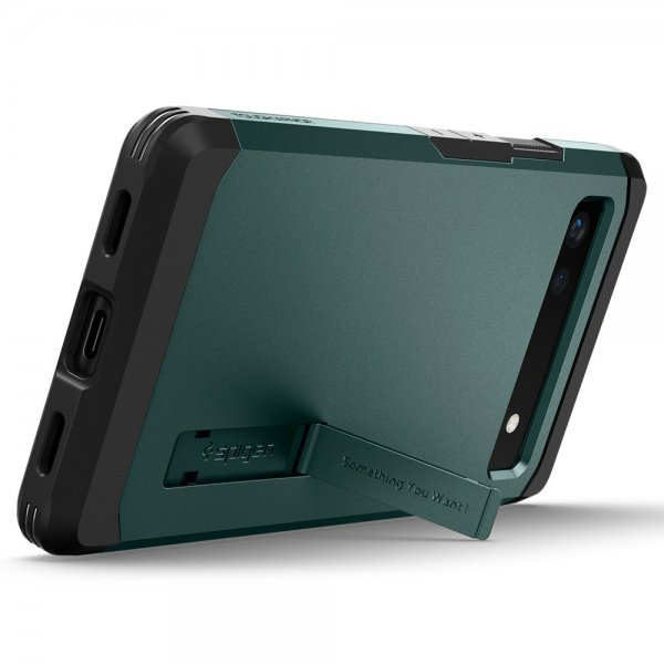 Spigen Google Pixel 6a Skal Tough Armor Midnight Green