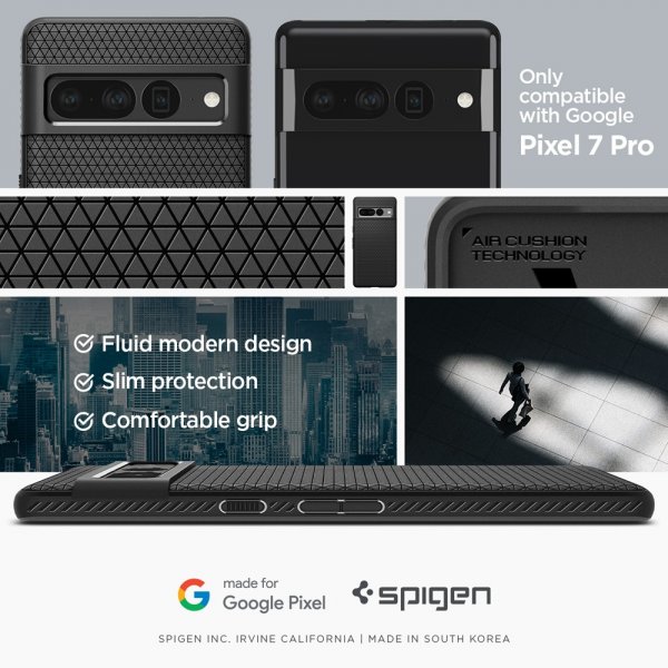 Spigen Google Pixel 7 Pro Skal Liquid Air Matte Black