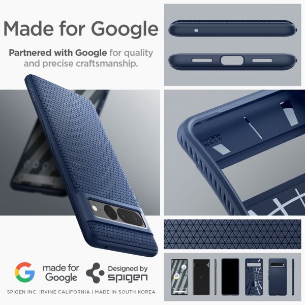 Spigen Google Pixel 7 Pro Skal Liquid Air Navy Blue