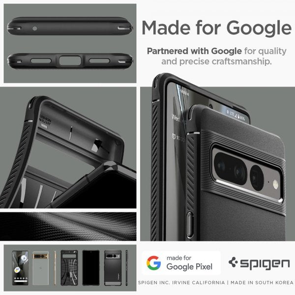 Spigen Google Pixel 7 Pro Skal Rugged Armor Matte Black