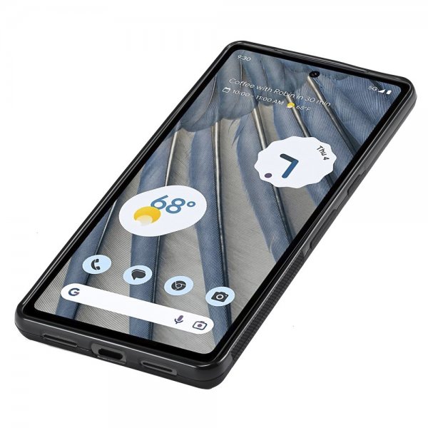 Lc.Imeeke Google Pixel 7 Skal Kolfibertextur Röd Stripe Svart