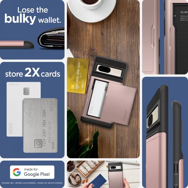 Spigen Google Pixel 7 Skal Slim Armor CS Roseguld