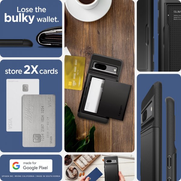 Spigen Google Pixel 7 Skal Slim Armor CS Svart