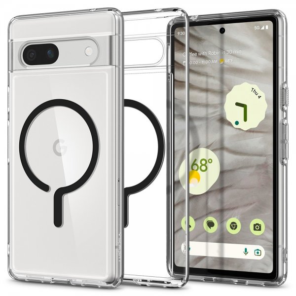 Spigen Google Pixel 7a Skal Ultra Hybrid OneTap Metal Ring MagFit Svart