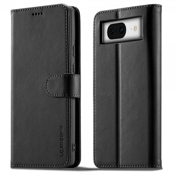 Lc.Imeeke Google Pixel 8 Fodral med Kortfack Stativfunktion Svart