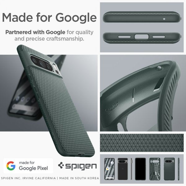 Spigen Google Pixel 8 Pro Skal Liquid Air Abyss Green