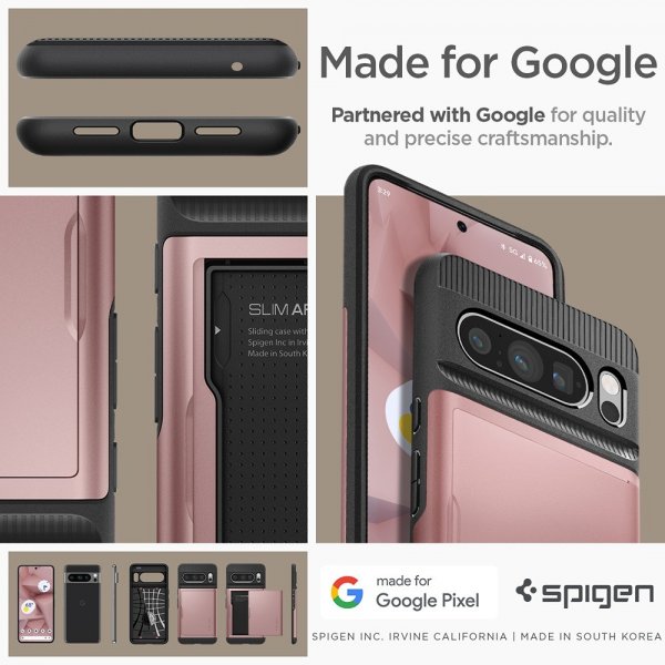 Spigen Google Pixel 8 Pro Skal Slim Armor CS Rose Gold