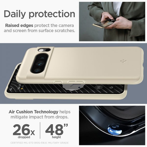 Spigen Google Pixel 8 Pro Skal Thin Fit Mute Beige