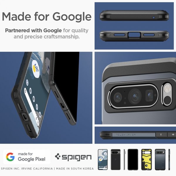 Spigen Google Pixel 8 Pro Skal Tough Armor Metal Slate