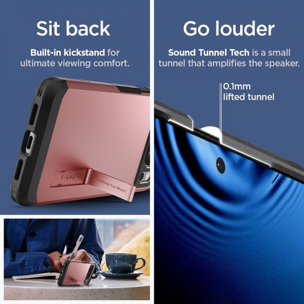 Spigen Google Pixel 8 Pro Skal Tough Armor Rose Gold
