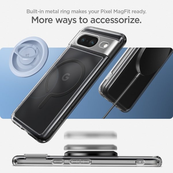 Spigen Google Pixel 8 Skal Ultra Hybrid OneTap Ring MagFit Svart