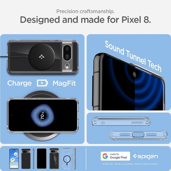 Spigen Google Pixel 8 Skal Ultra Hybrid OneTap Ring MagFit Svart