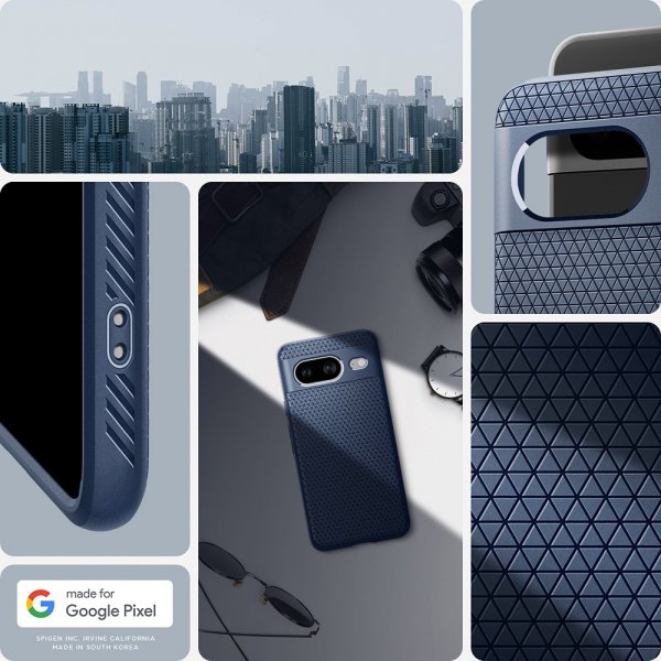 Spigen Google Pixel 8 Skal Liquid Air Navy Blue