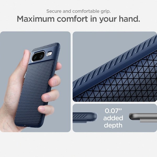 Spigen Google Pixel 8 Skal Liquid Air Navy Blue