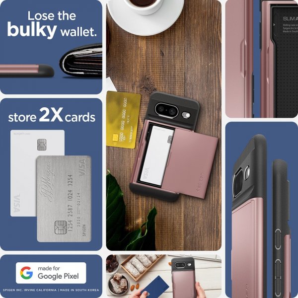Spigen Google Pixel 8 Skal Slim Armor CS Rose Gold