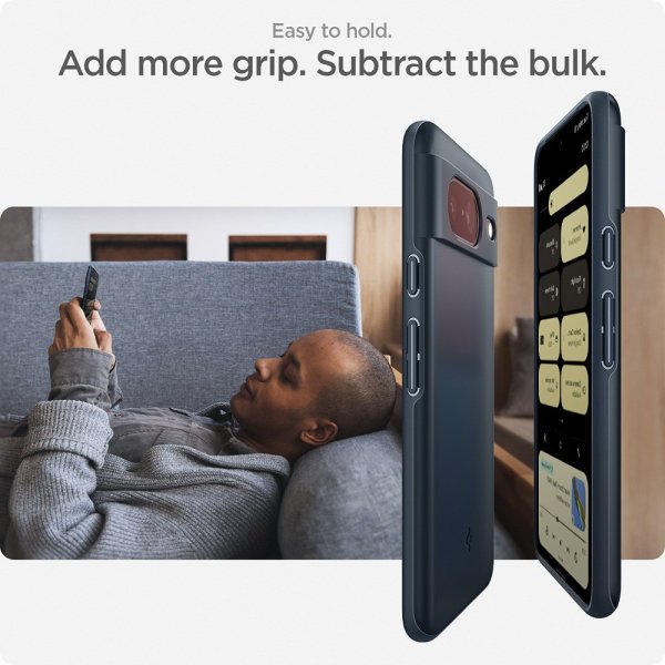 Spigen Google Pixel 8 Skal Thin Fit Metal Slate