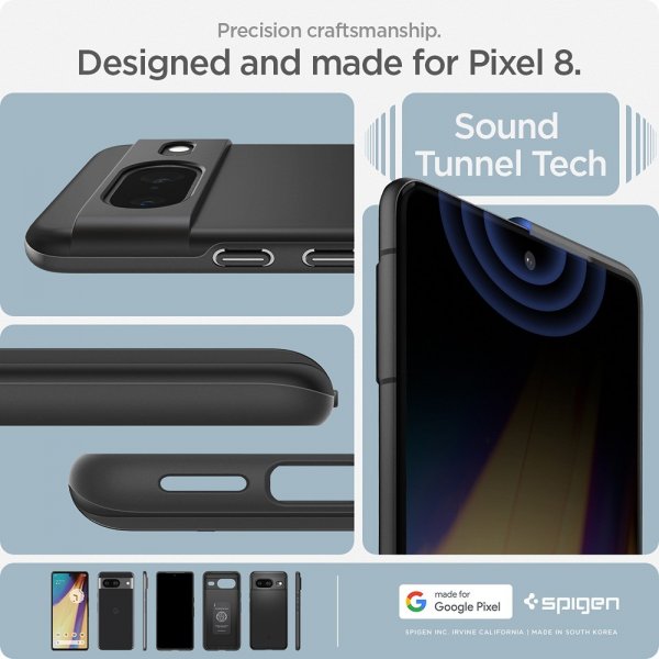 Spigen Google Pixel 8 Skal Thin Fit Svart
