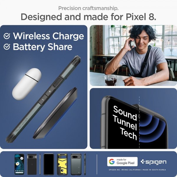 Spigen Google Pixel 8 Skal Tough Armor Abyss Green