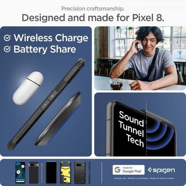 Spigen Google Pixel 8 Skal Tough Armor Svart