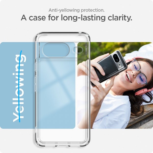 Spigen Google Pixel 8 Skal Ultra Hybrid Crystal Clear
