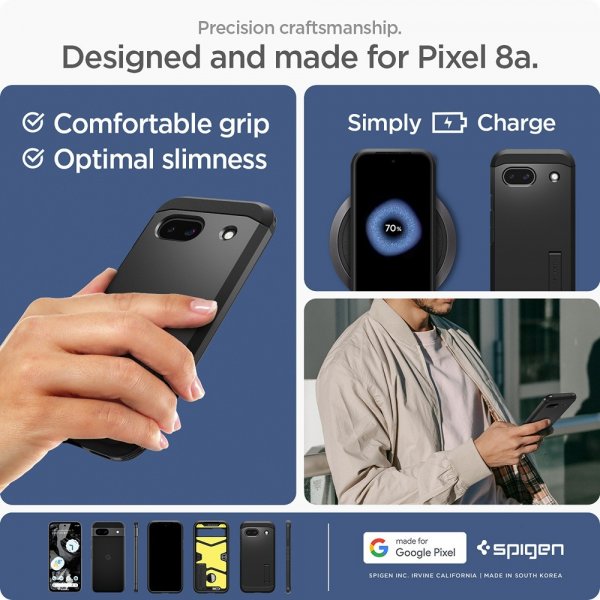 Spigen Google Pixel 8a Skal Tough Armor Svart