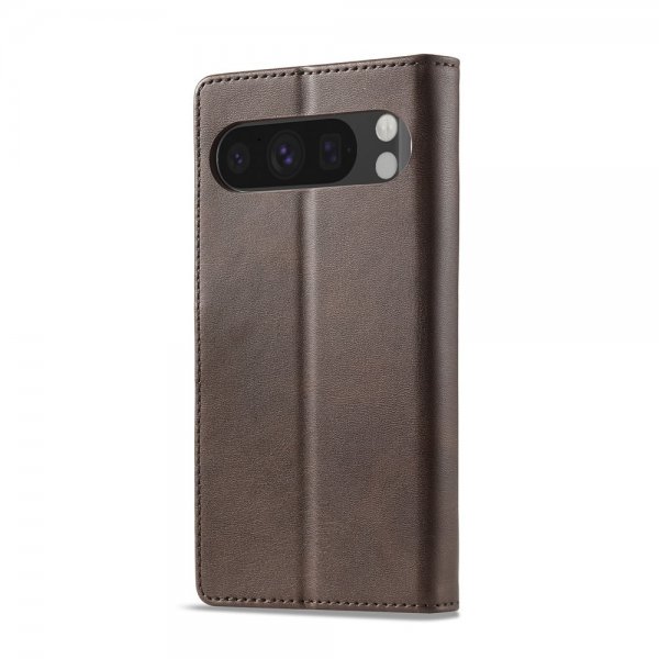 Lc.Imeeke Google Pixel 9/Pixel 9 Pro/Pixel 10/Pixel 10 Pro Fodral med Kortfack Mörkbrun
