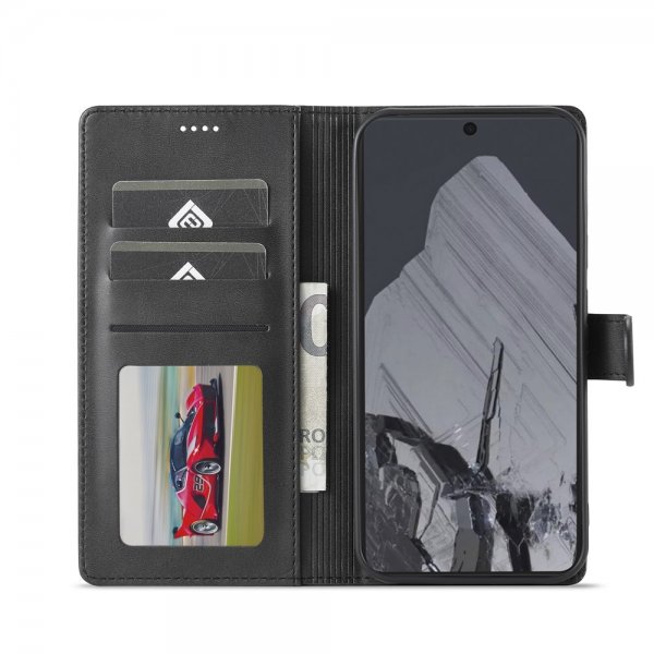 Lc.Imeeke Google Pixel 9/Pixel 9 Pro/Pixel 10/Pixel 10 Pro Fodral med Kortfack Svart