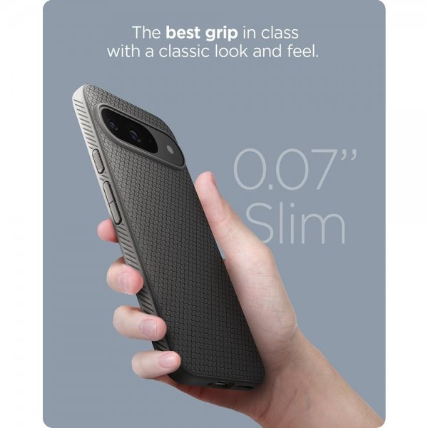 Spigen Google Pixel 9/Pixel 9 Pro Skal Liquid Air Marble Gray
