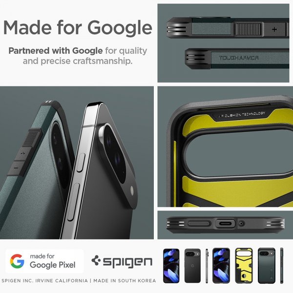 Spigen Google Pixel 9/Pixel 9 Pro Skal Tough Armor Abyss Green