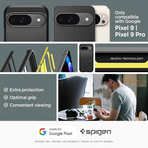 Spigen Google Pixel 9/Pixel 9 Pro Skal Tough Armor Svart