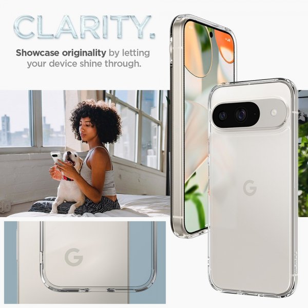 Spigen Google Pixel 9/Pixel 9 Pro Skal Ultra Hybrid Crystal Clear