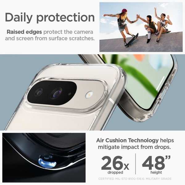 Spigen Google Pixel 9/Pixel 9 Pro Skal Ultra Hybrid Crystal Clear