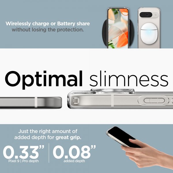 Spigen Google Pixel 9/Pixel 9 Pro Skal Ultra Hybrid Crystal Clear