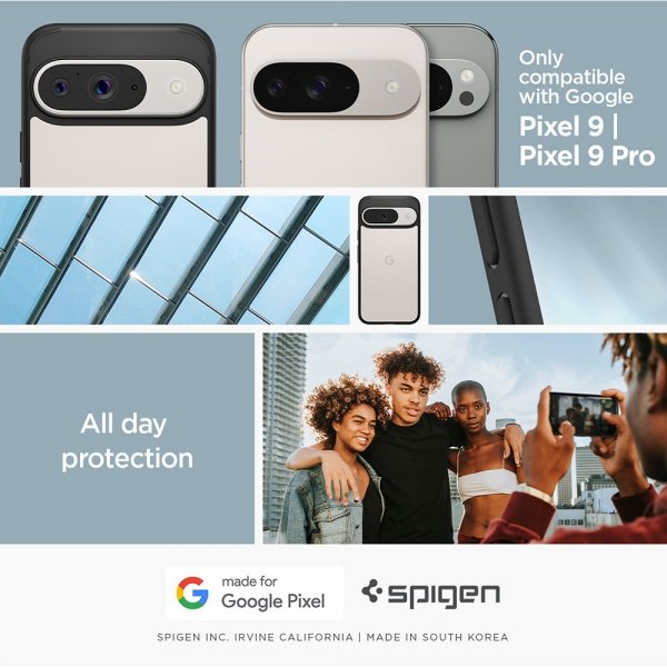 Spigen Google Pixel 9/Pixel 9 Pro Skal Ultra Hybrid Matte Black