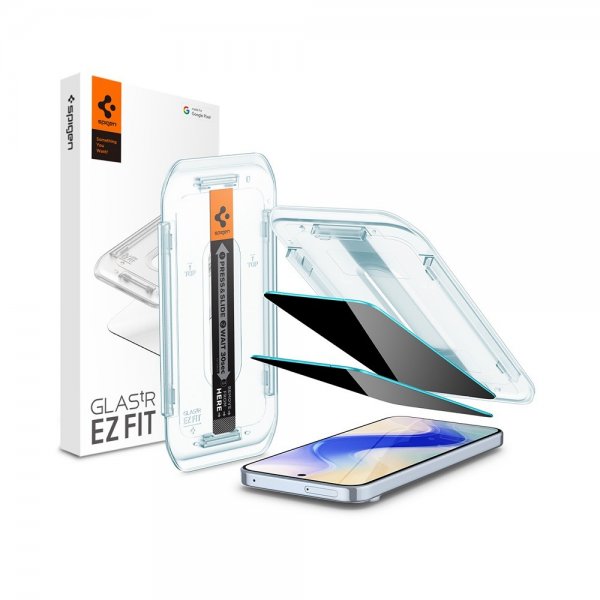 Spigen Google Pixel 9 Pro XL/Pixel 10 Pro XL Skärmskydd GLAS.tR EZ Fit Privacy 2-pack