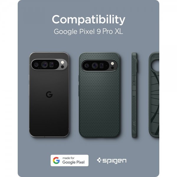 Spigen Google Pixel 9 Pro XL Skal Liquid Air Abyss Green