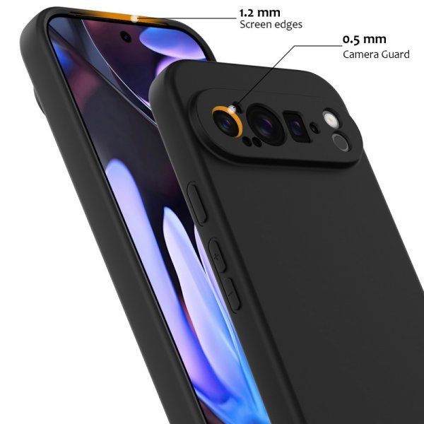 Google Pixel 9 Pro XL Skal med Strap Silikon MagSafe Svart