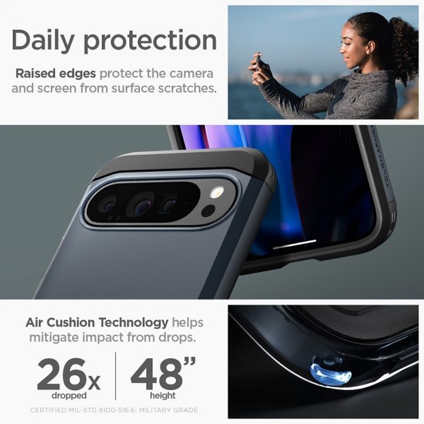 Spigen Google Pixel 9 Pro XL Skal Tough Armor Metal Slate