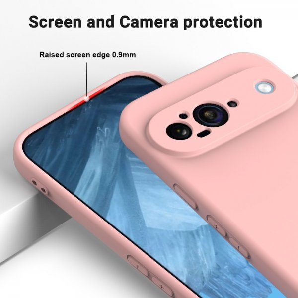 Google Pixel 9 Skal med Strap Silikon Rosa