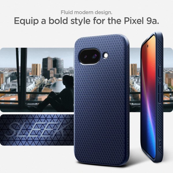 Spigen Google Pixel 9a Skal Liquid Air Navy Blue